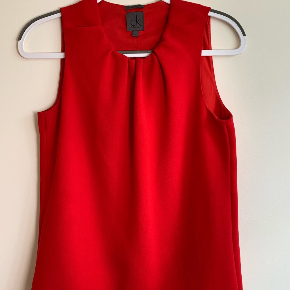 Calvin Klein Sleeveless Scarlet Top